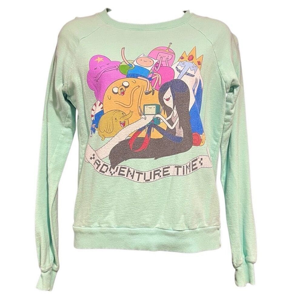 Cartoon Network Adventure Time Mint Pullover Sweatshirt Women’s XS
